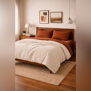 Casaluna Well-Being Hemp Queen Bronze Brown Sheets 100% Hemp NWT